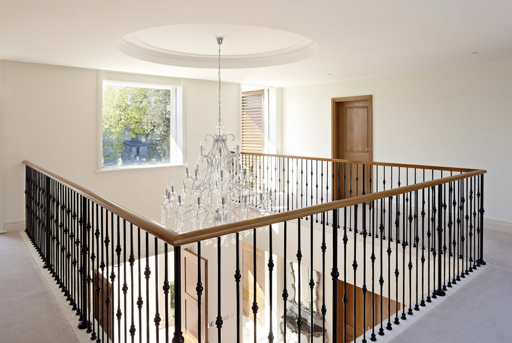 Metal Balustrades with Wooden Handrails