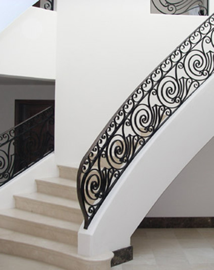 Curved Staircase Metal Balustrade