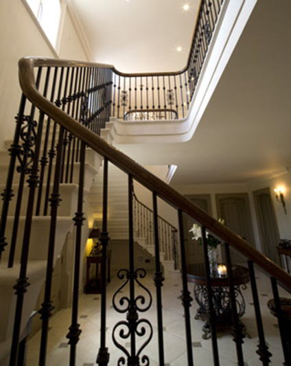 traditional metal staircase railings