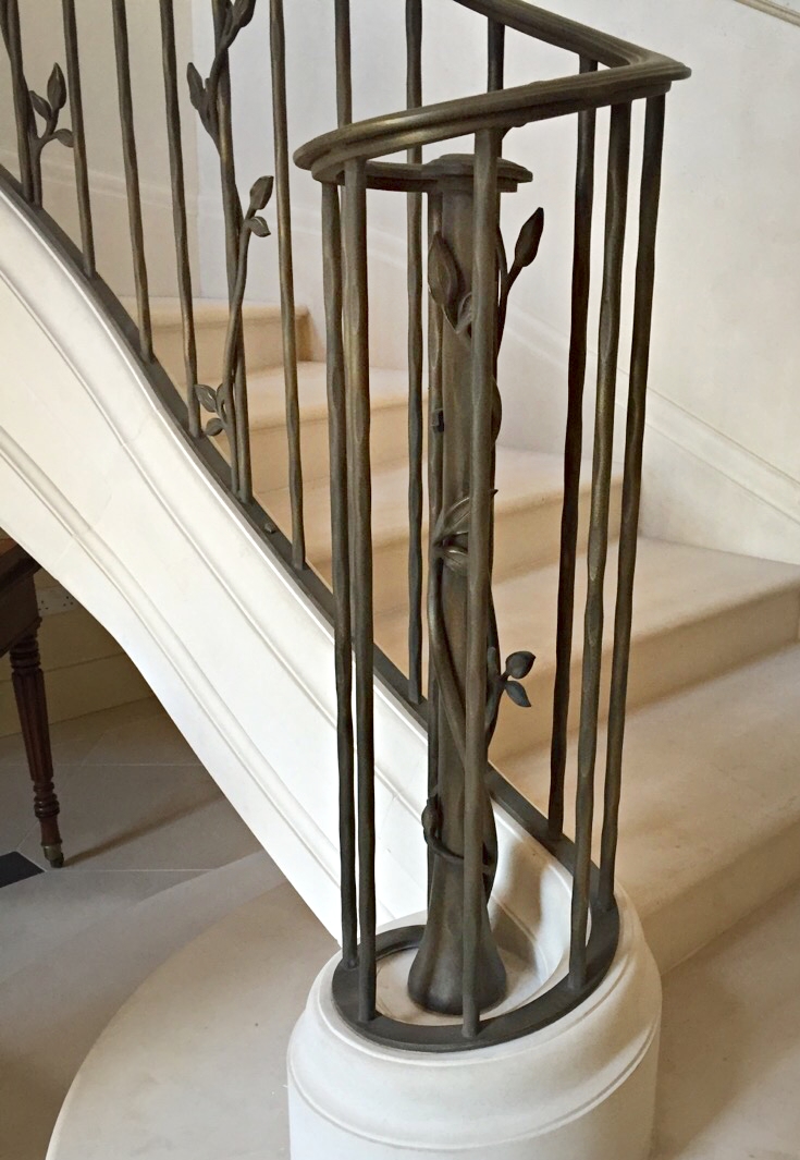 Wrought Iron Balustrade with Organic Leaf Detail