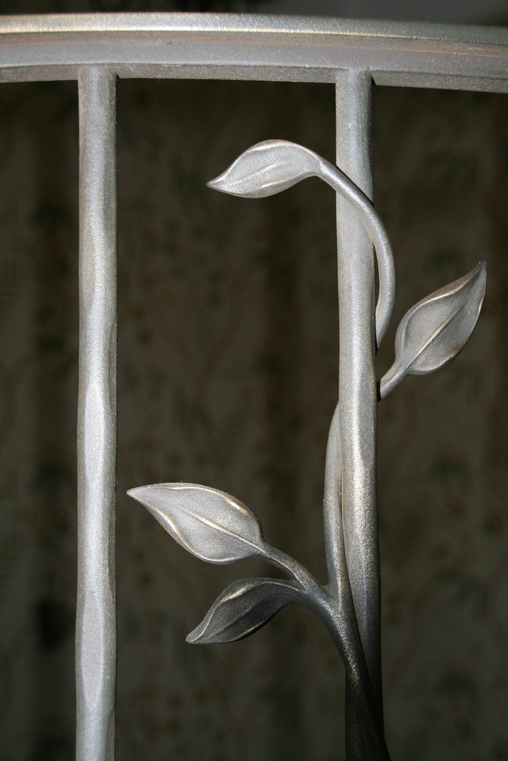 Wrought Iron Balustrade with Organic Leaf Detail