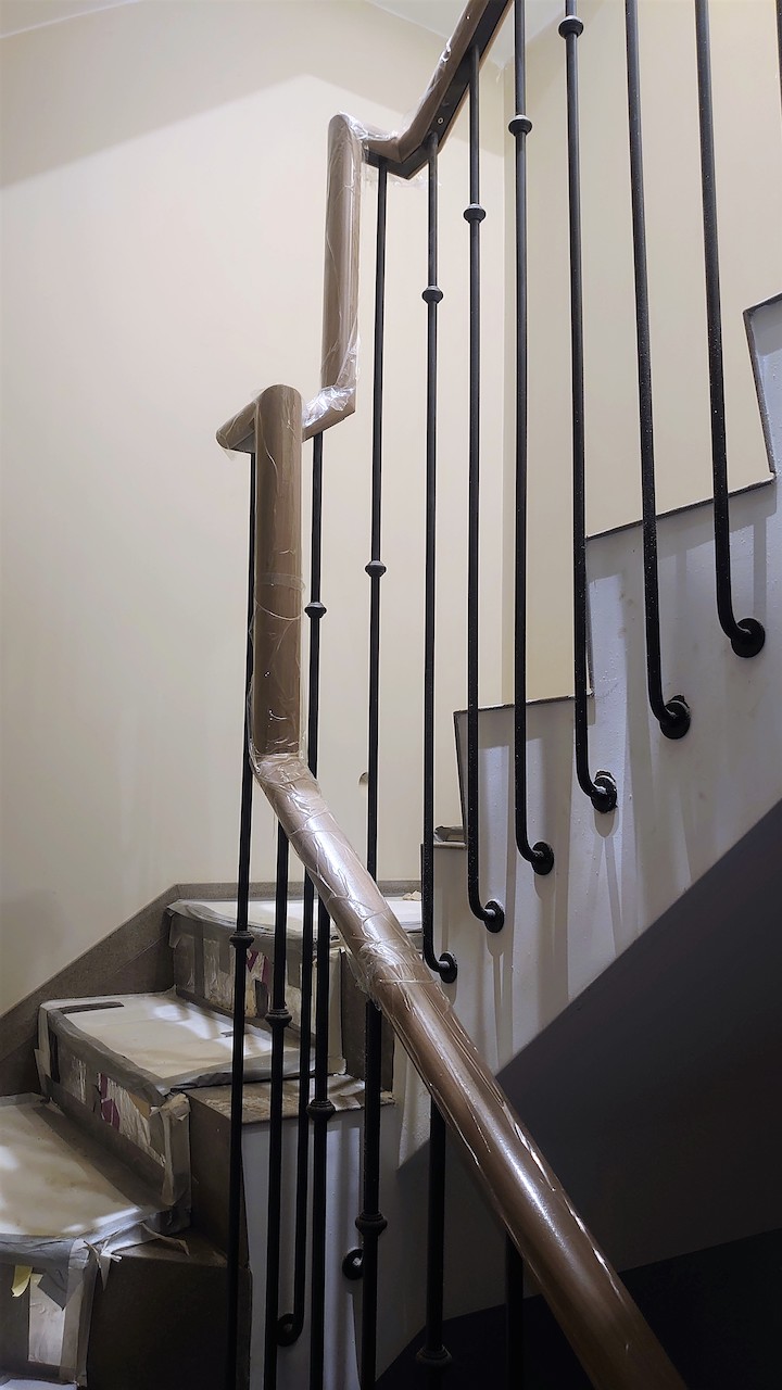 Rear staircase balustrade for large new build