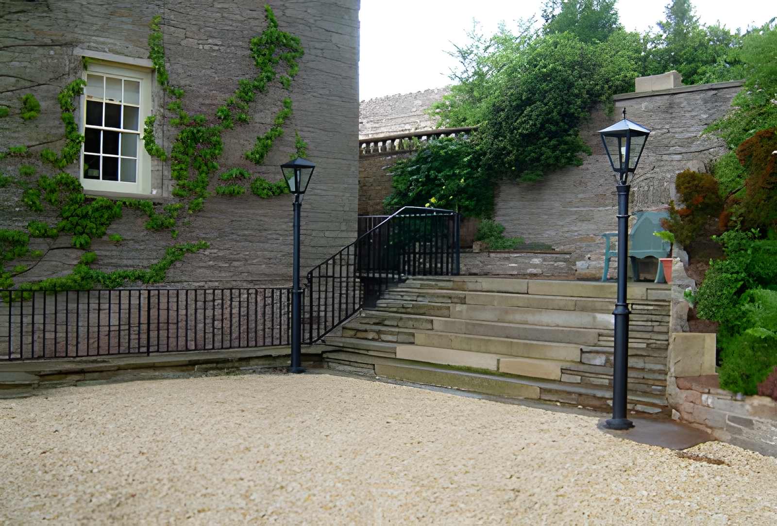 Wrought Iron Garden Balustrade & Lighting Wrought Iron Garden Balustrade & Lighting